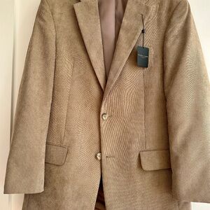 NWT Pronto Uomo Mens Blazer Tan-Beige Corduroy 2-Button 38R Sport Coat NEW! $129
